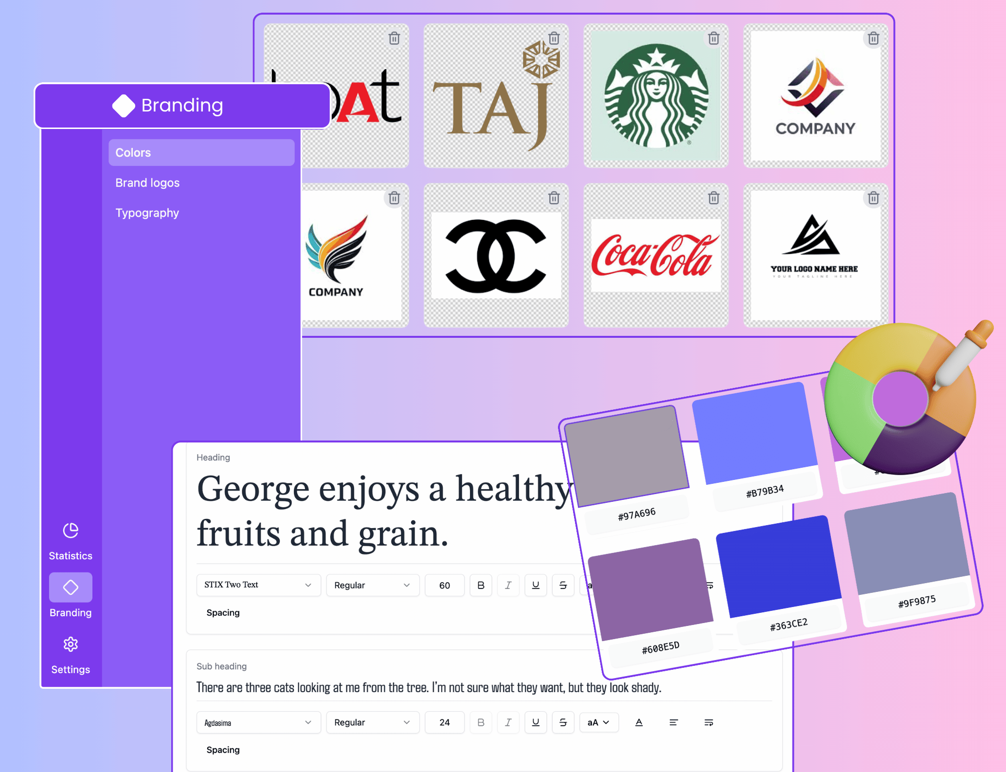 Branding feature in FlipDrag